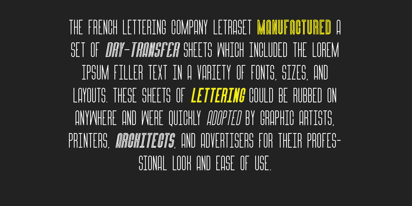 Example font Aristeo #3